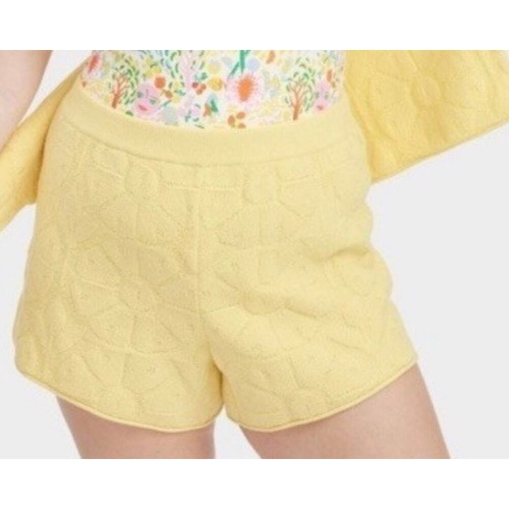 Roller Rabbit Target Yellow Floral Knit Short XXS NWT